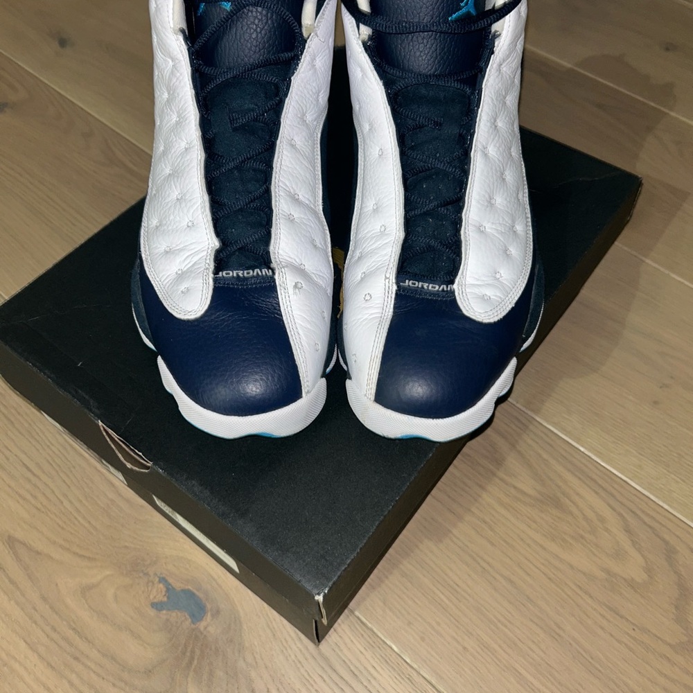 Jordan 13 Retro Obsidian Powder Blue and White